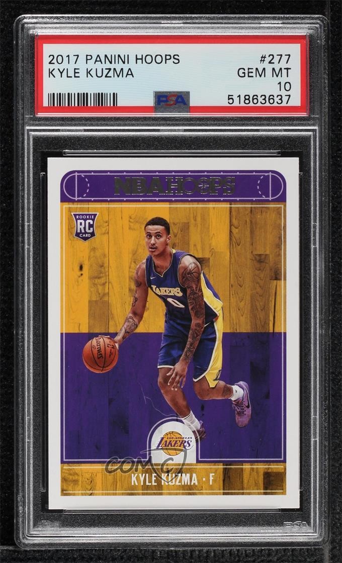 2017-18 Panini NBA Hoops Kyle Kuzma #277 PSA 10 GEM MT 8tl