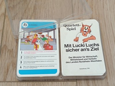 Altes Quartett - Verkehrserziehung mit Lucki Luchs - In Z 1 - 64 Karten 