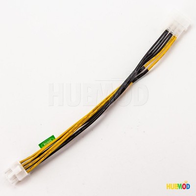 Molex Male to CPU 8-Pin (4+4) EPS-12V Power Adapter Converter Cable 8'' Inch