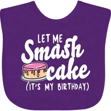 Inktastic Let Me Smash Cake Its My Birthday Baby Bib Birthdays 1st First Present