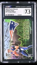 2024 Panini Mosaic Drake Maye 21 RC ROOKIE Capitol Gains CGC 7.5