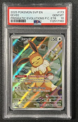 EEVEE PSA 10 2025 POKEMON SVP EN #173 PRISMATIC EVOLUTIONS PC ETB 7160