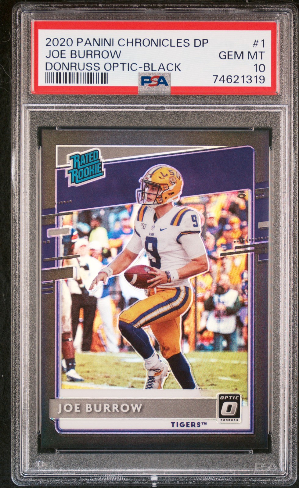 Joe Burrow Panini Chronicles Draft Picks Donruss Optic Rated Rookies #1 Black