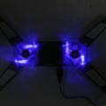 Laptop-Kühlkissen 2 Transparente Lüfter Faltbare LED Blaues Licht Mit Lautsp GOD - Bild 3 von 9
