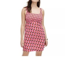 Diane Von Furstenberg X Target Womens Shift Mini Dress Size 14 Pink Modern Geo