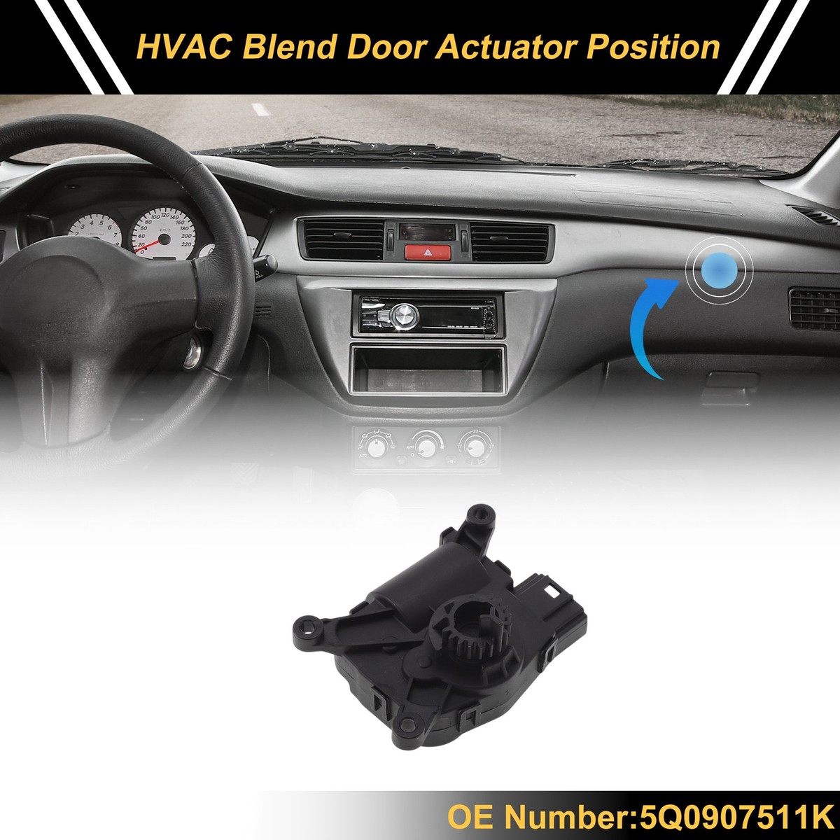 HVAC Heater Blend Door Actuator for Audi A3 2014-2016 No