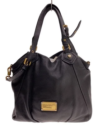 Sac fourre-tout MARC JACOBS 2 voies cuir grainé noir look vintage - Photo 1/4