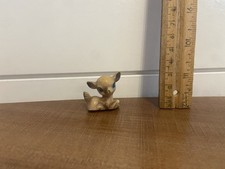 VTG Fawn Celluloid Deer Reindeer Figurine Blue Eyes No Spots 2" 1950's-1960's
