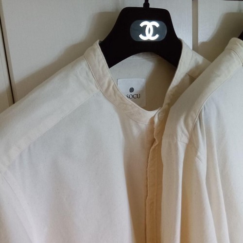 OSOCU Band Collar Shirt L Aichi Prefecture Made - Picture 4 of 12