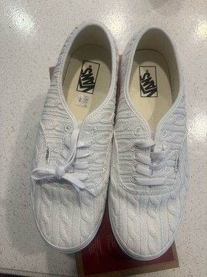 Vans Authentic Size 11 Knit True White Htf Brand New Damaged Box