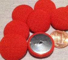 7 Knit Fabric Front Metal Back Shank Buttons Burnt Orange 23mm 7/8" # 7906