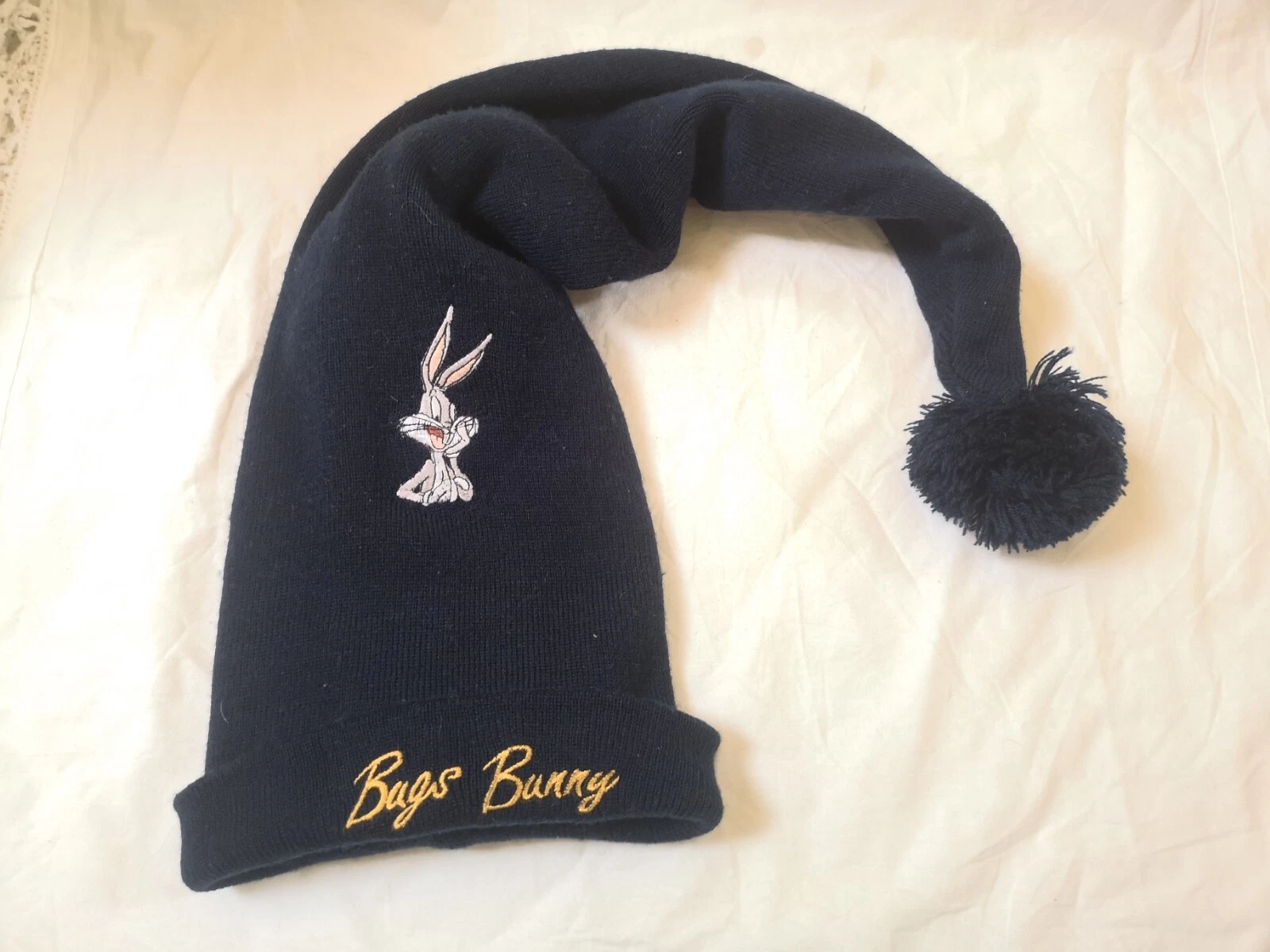 Original Vintage Looney Tunes Beanie Hat Warm Winter Hat Mens One Size