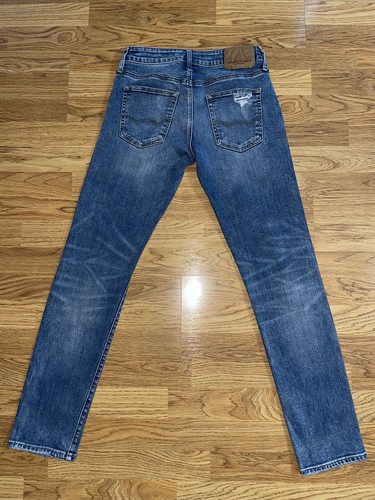 American Eagle Next Level Airflex Slim Jeans Herren 28x32 Light Medium Distressed - Bild 13 von 13