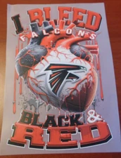 Atlanta Falcons 8" DTF Heat Transfer Iron On FREE Shipping      (B20)