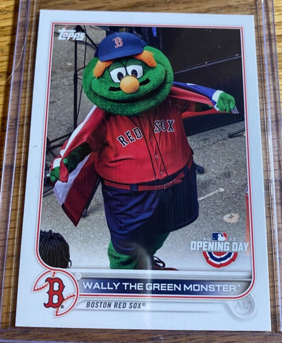 2022 Topps Opening Day Mascots #M-2 Wally the Green Monster - Boston Red Sox NM