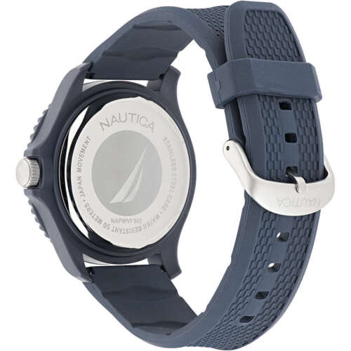 Mens Wristwatch NAUTICA WAVEMAKERS NAPWVF302 Silicone Blue - Picture 3 of 3