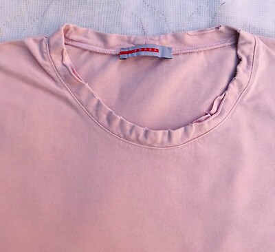【関税込み】PRADA logo vintage t-shirt pink Vintage Prada Sport Pink Short Sleeve Top With Hood – past