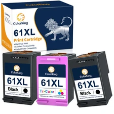 61 XL Ink For HP 61 ENVY 4500 4502 4504 5530 5531 5535 OfficeJet 2620 2622 4632