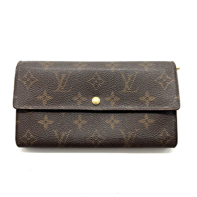 Auth Louis Vuitton Pochette Porte Monnaie Credit Long Wallet