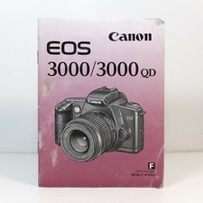 Canon EOS 3000  3000 QD Digital SLR Camera Instructions/Owner  s Manual  VG