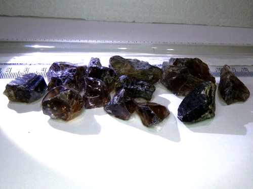 100ct Lot of Smoky Brown Quartz Rough Spar Crystals Natural Unheated Facet Grade - Picture 8 of 8