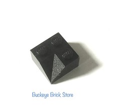 LEGO One Part 3046a 2x2 45 Degree Black Double CONCAVE Slope