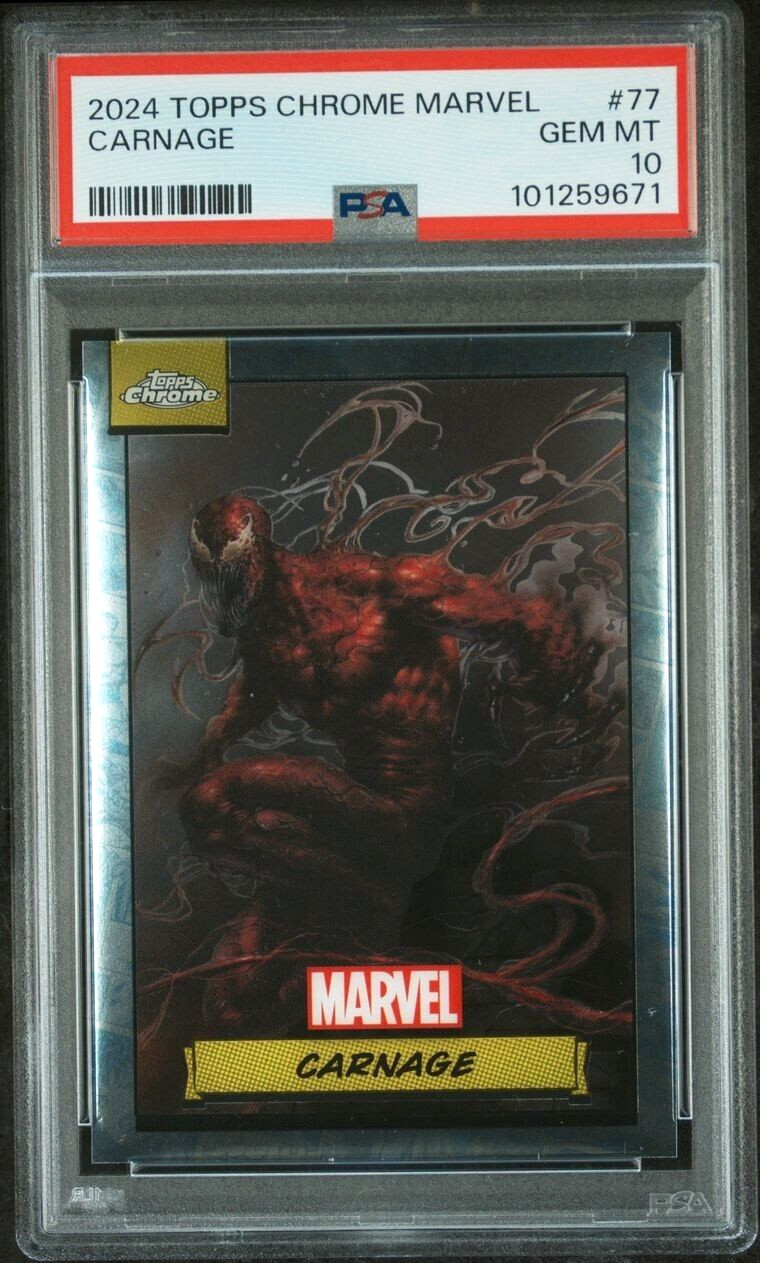 2024 Topps Chrome Marvel Carnage #77 PSA 10 GEM MINT
