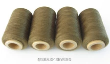 DARK BROWN #746 SPUN POLYESTER SERGER & QUILTING THREAD 4 TUBES 1000 YDS. EACH