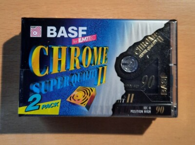 ..2 x  BASF Chrome Super Quality II by emtec - 90 min - Kassette  **NEU & OVP**