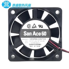 Sanyo 109P0612H733 DC12V 0.09A 60 60 15MM 2-Wire Cooling Fan