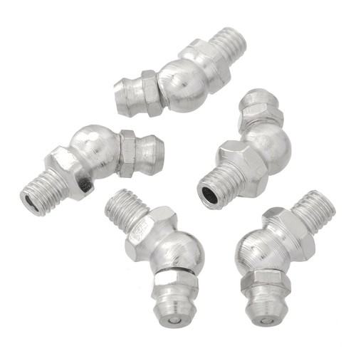 5pcs Zerk Fitting M6 x 1mm 45 Degree Button Head Grease Nipple