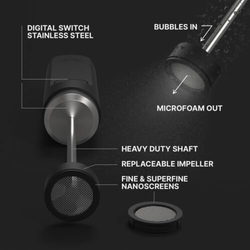 NanoFoamer V2 Performance Milk Foamer | NEW Model Edition | Waterproof Dual-S… image