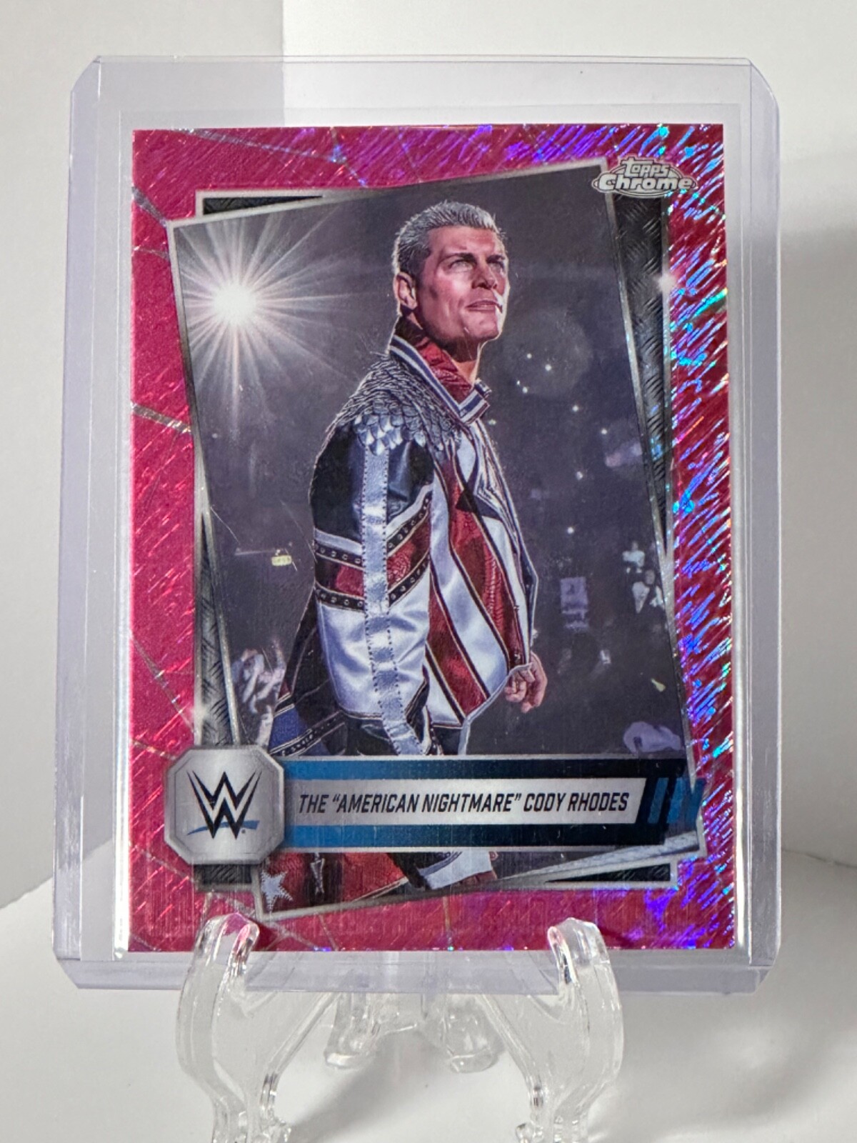 2025 Topps Chrome WWE #1 “The American Nightmare” Cody Rhodes Pink Shimmer