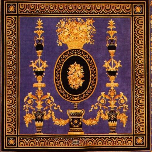 Gianni Versace Neoclassic Cameo Blue Rug 10' x 13' Very fine Hand Knotted - Picture 2 of 3