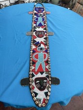 African Beaded &ldquo;Yoruba&rdquo; Sash/Belt.Very Rare/Very Old.Crocodiles & Cowrie Shells