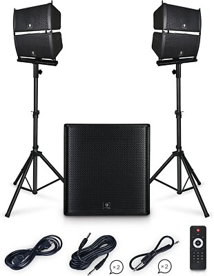 PRORECK Club 4000 Powered PA Speaker System 18-inch 4000W Bluetooth Stereo