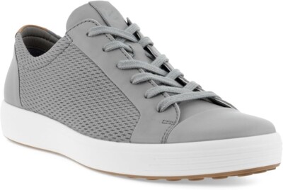 ECCO Men's Soft 7 City Tie Sneaker (GRAY)
