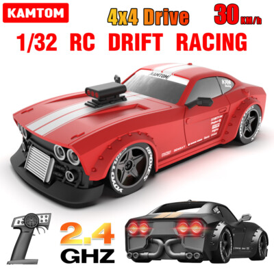 Kamtom RC 4WD Car 2.4G 1/32 Double Wheel Replace ESP Gyro High Speed Racing Car