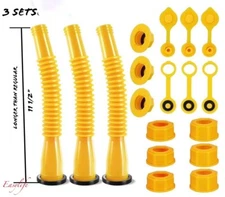 3 Sets Gas Can Spout Nozzle Replacement Kit with Vent (same day ship)