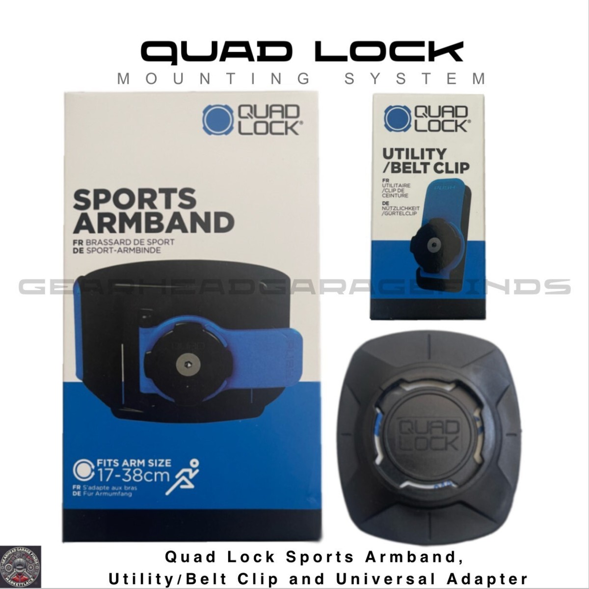 QUAD LOCK Running Sports Armband Utility/Belt Clip Universal