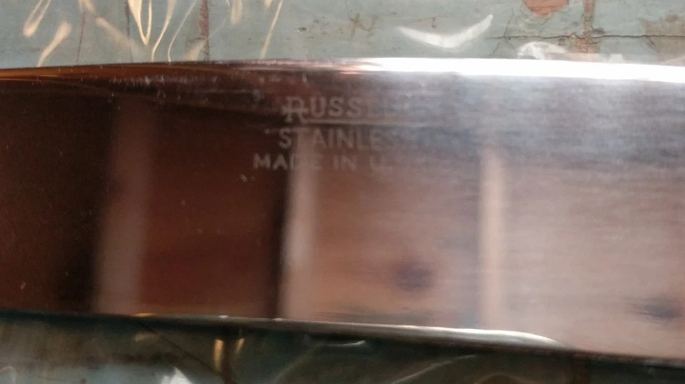 Nuevo cuchillo rebanador vintage Dexter Russell 418HG mango de madera hoja de 8" Foto 2 de 3