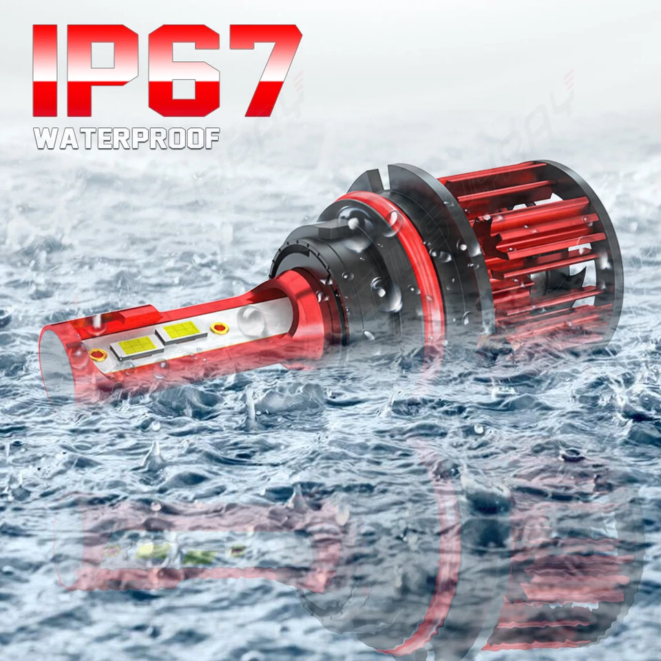 Kit de faros LED 9007 HB5 6000K blanco bombilla alta/baja para MERCURY Tracer 1997-1999 Foto 4 de 4