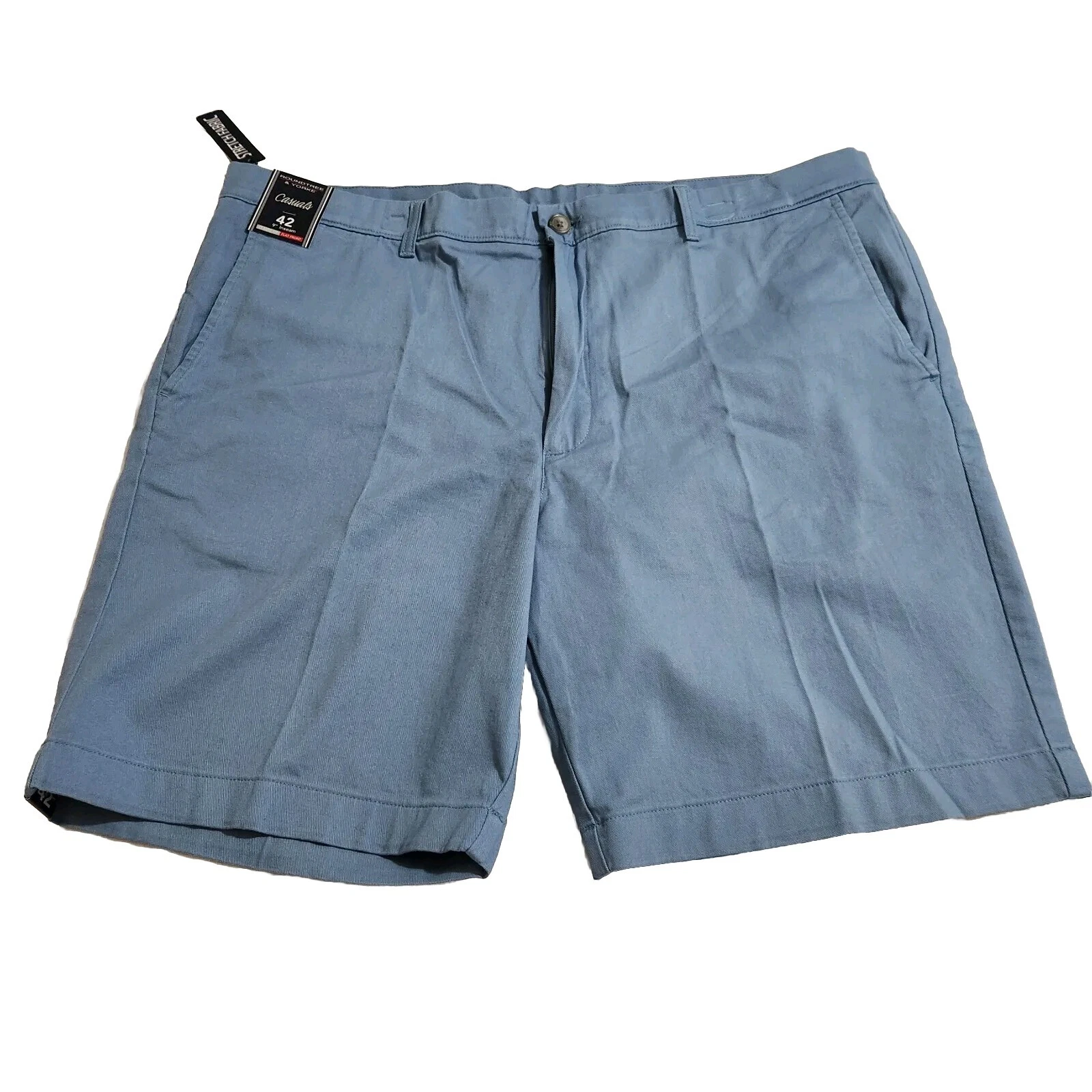 Roundtree & Yorke Men's Size 42 Classic Fit Shorts Blue Casuals Inseam 9" 06