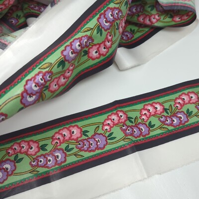 Floral Fabric Trim- 12 Yards Long X 4'' Wide