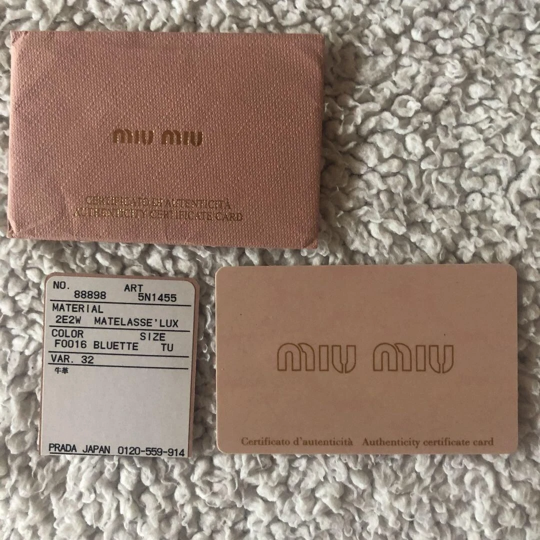 Used Authentic Miu Miu Matelasse Clutch Bag Navy Leather | eBay