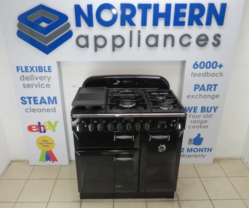 Rangemaster Range Cooker Elan Dual Fuel 90cm Steam Clean 12Month Cover QR159  ✅