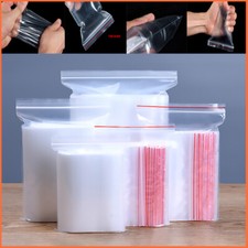 Grip Seal Bags Self Resealable Clear Polythene Poly Plastic Zip Lock All Sizes