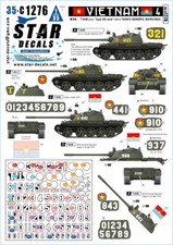 Star Decals 1/35 Vietnam 4 NVA North Vietnamese Army Tanks T-54B T-54-3 Markings