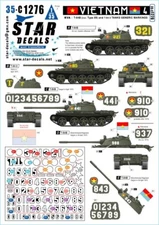 Star Decals 1/35 Vietnam 4 NVA North Vietnamese Army Tanks T-54B T-54-3 Markings