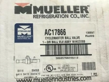 Brass Mueller Refrigeration Cyclemaster Ball Valve AC17866 1-3/8 w/ ACCESS VALVE